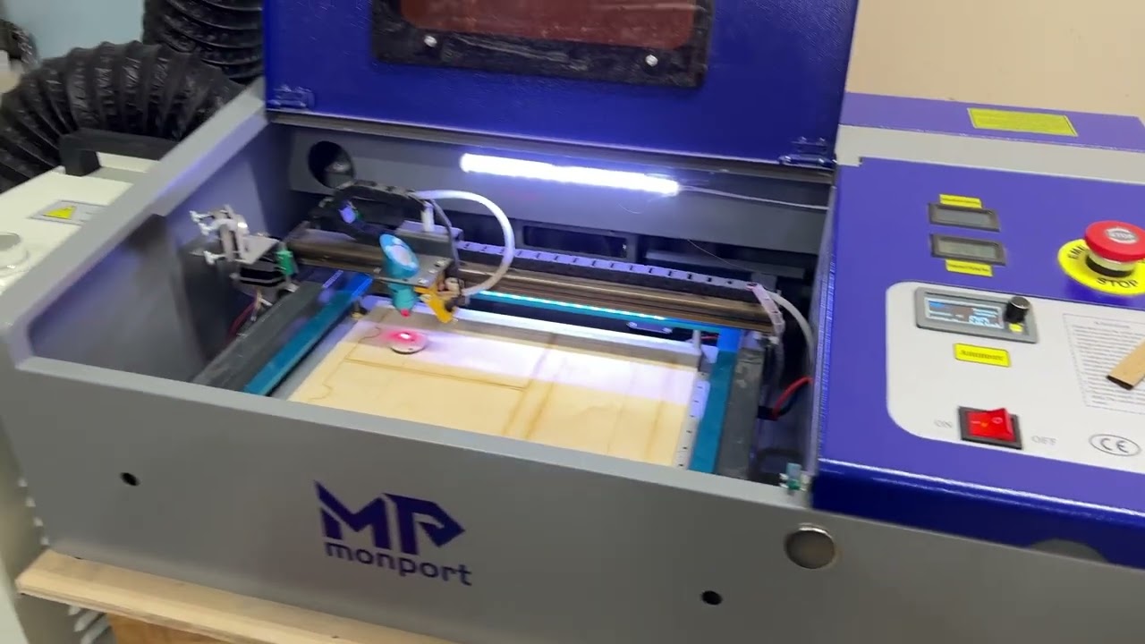 Monport K40 40W CO2 laser with Lightburn unboxing and setup
