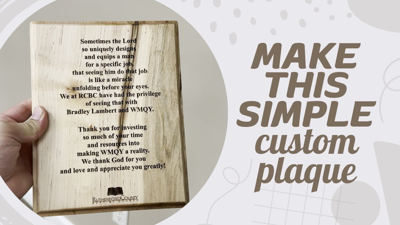 Create Your Own Laser Engraved Plaque