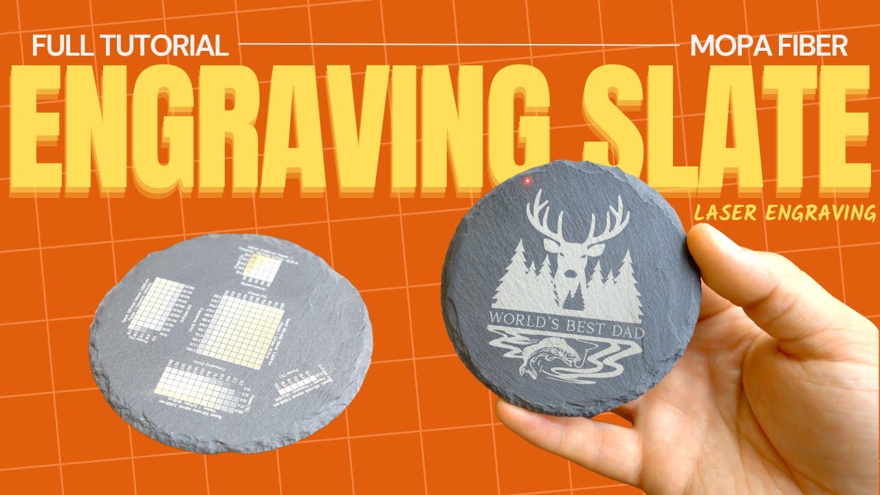 Turn Slate into Art with Your 30W MOPA Fiber Laser!